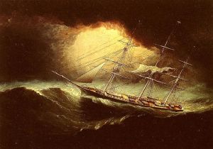 Painting, "Ship in a Storm" by James E. Butterworth [PD-USA]